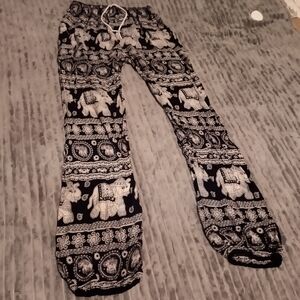 Dark Navy Blue Aladdin Hippie Harem Pants Women Boho Hippie Yoga Beach Pants XL